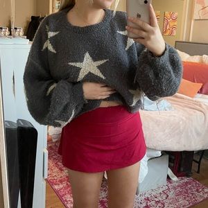 Lululemon dark red pace rival mid-rise skirt